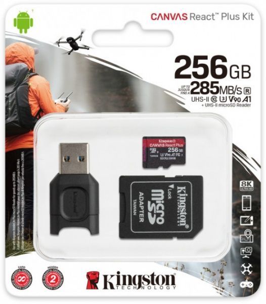 Карта пам'яті Kingston microSDXC 256 ГБ Class 10 (MLPMR2/256GB) 