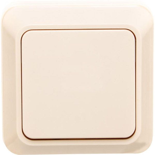 Выключатель одноклавишный Underprice IP20 без подсветки кремовый BD-SWP.MZ20G1W1-CR
