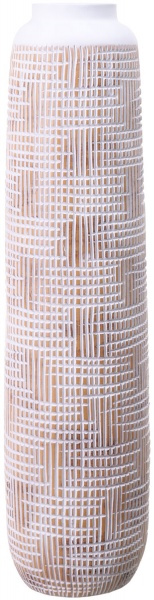 Ваза полирезиновая белая с бежевым Blondie Top 15х15х60 см