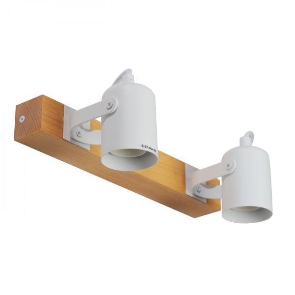 Спот Светкомплект WD 3014 2x40 Вт E27 дерево светлое/белый 