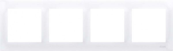 Рамка четырехместная Simon Premium универсальная белый DR4/11
