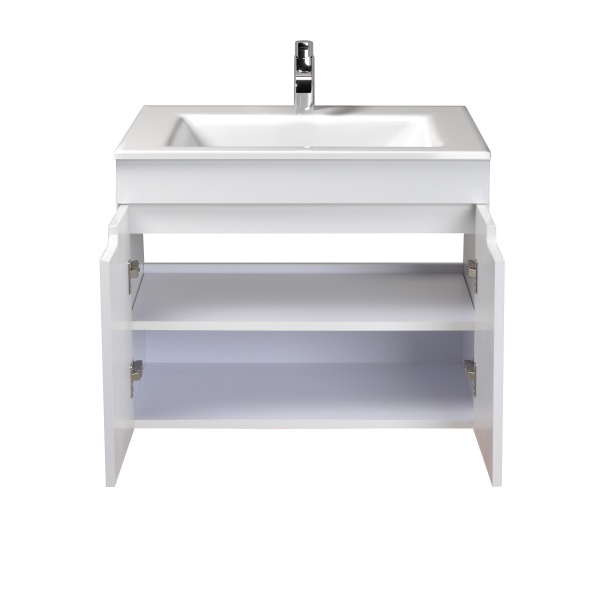 Тумба подвесная Мойдодыр Смарт 70-А с умывальником Амальфи 70