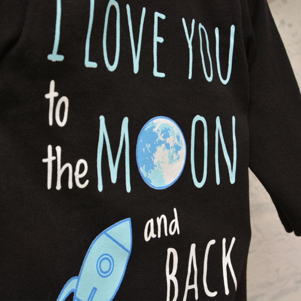 Боди детское унисекс Blanka І love you to the moon and back р.92 черный 110121 