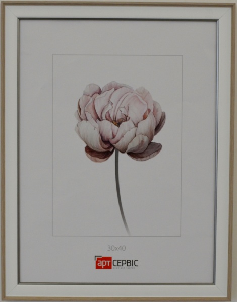 Рамка для фото Арт-Сервіс ЭА-01800 1 фото 30х40 см белый с бежевым 