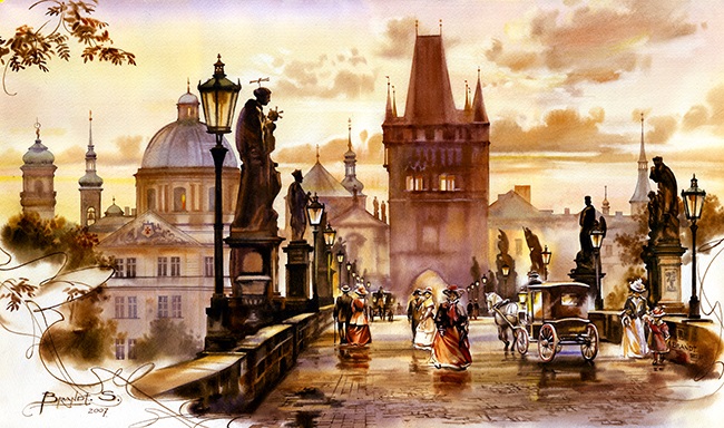 Набор со стразами Прага Художник Брандт 30x40 см (У) GoToArt — фото 1