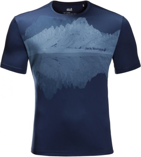 Футболка Jack Wolfskin PEAK GRAPHIC T M 1807181-1024 M темно-синій