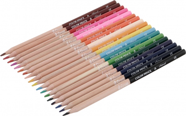 Набір кольорових олівців Nature 18 шт рожевий