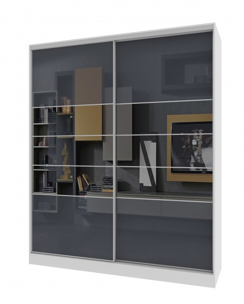 Шафа-купе Стандарт-1 2Д MatroLuxe ДСП 2000x600x2400 мм аляска двері ДСП