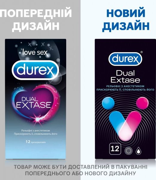 Презервативы Durex Dual Extase 12 шт.
