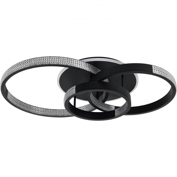 Світильник світлодіодний Hopfen Schwarz RС з пультом ДК 120 Вт чорний 3000-6000 К 