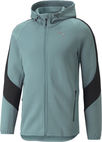 Джемпер Puma Evostripe Full-Zip Hoodie 84740150 р. M зелений