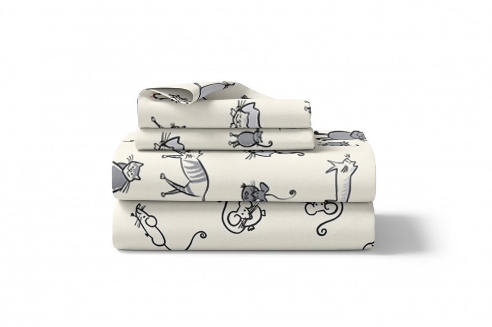 Комплект постільної білизни 2.0 CAT STORY мультиколор Luna