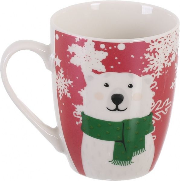 Чашка White Bear 360 мл красная Keramia