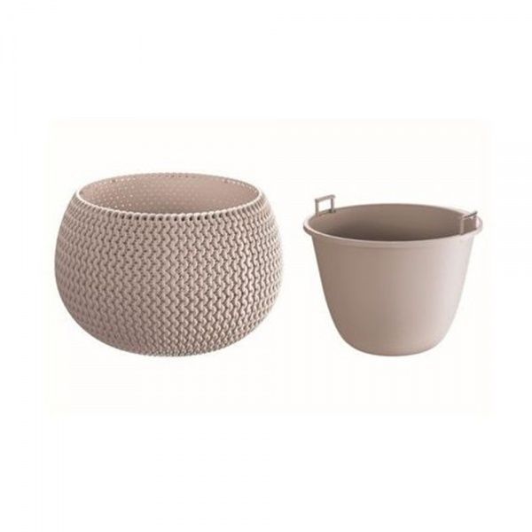 Горшок для цветов Prosperplast Splofy Bowi с вкладчиком круглый (11300-7529) 