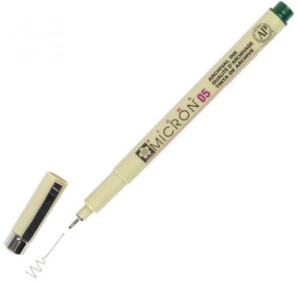 Линер PIGMA Micron Sakura (0.5) 0,45 мм темно-зеленый 