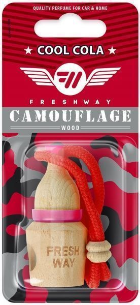 Ароматизатор підвісний FRESHWAY Camouflage Wood Cool Cola (Кока Кола) 94814