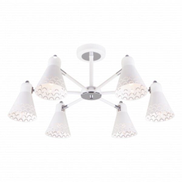 Люстра стельова Strotskis Trina 6x60 Вт E14 білий 70100/6 