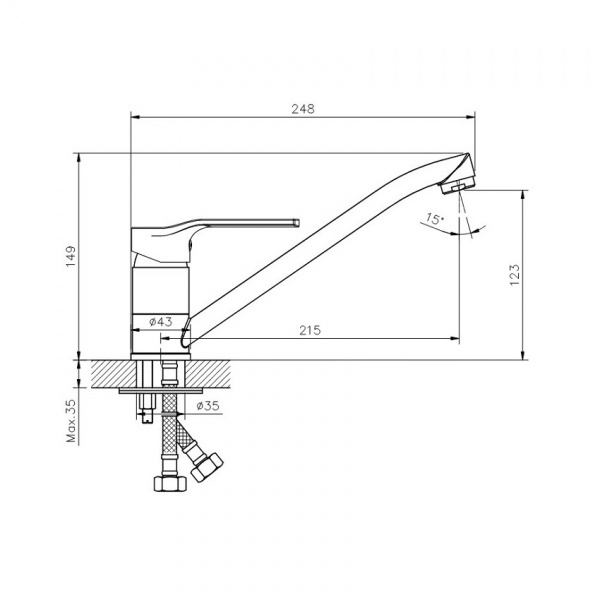 Смеситель для кухни Koller Pool Stream ST0950