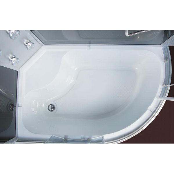 Гідромасажний бокс Erlit ER4512TPL-C4 120x80 профіль сатин, скло графіт