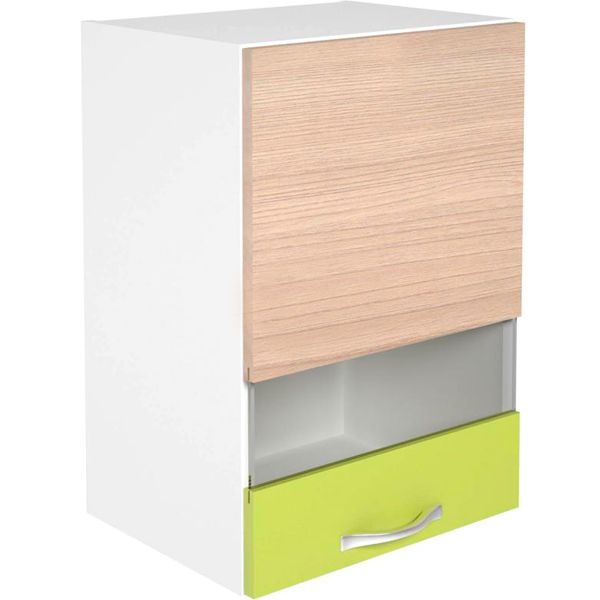 Шафа верхня МС Варшава В 40/60/30-вітрина ясень шимо світлий/лайм Грейд