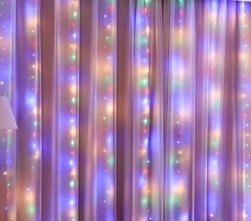 Електрогірлянда-штора USB міні LED з пультом 300 ламп 3 м (QC6020) — фото 1