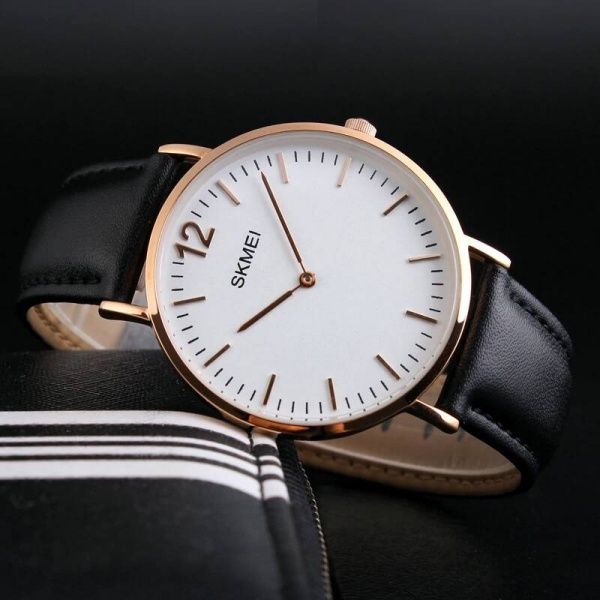 Наручний годинник Skmei 1181 Cruize White Black Leather BOX (1181BOXWTBK)