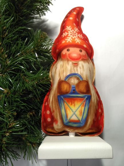 Прикраса новорічна на підставці Гномик 30 см 