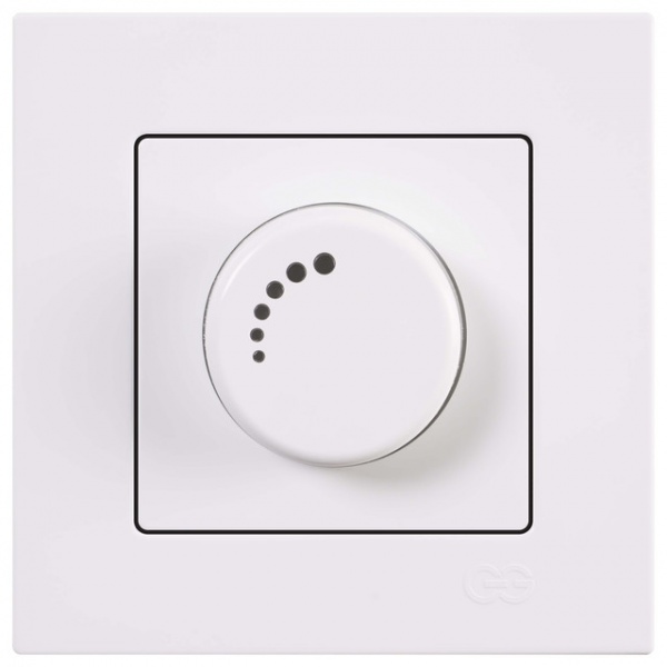 Светорегулятор поворотный Gunsan Eqona 1000 Вт IP20 IP белый 01 40 11 00 100 126