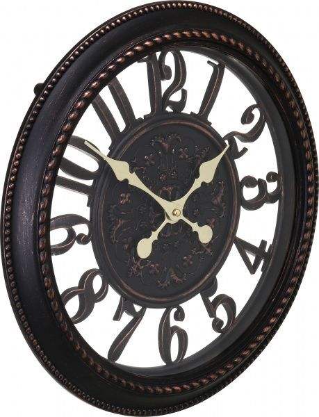 Часы настенные Skeleton черный