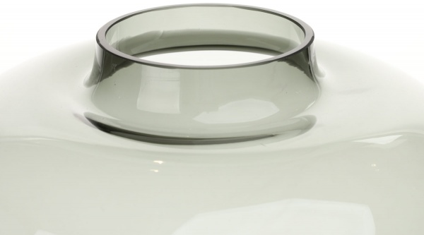 Ваза скляна морозний сірий Luxio d25 h35 см Wrzesniak Glassworks