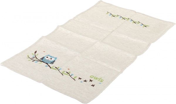 Полотенце кухонное Совы 35x60 см бежевый 