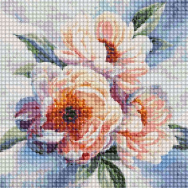 Алмазна мозаїка Краса півоній Ідейка 