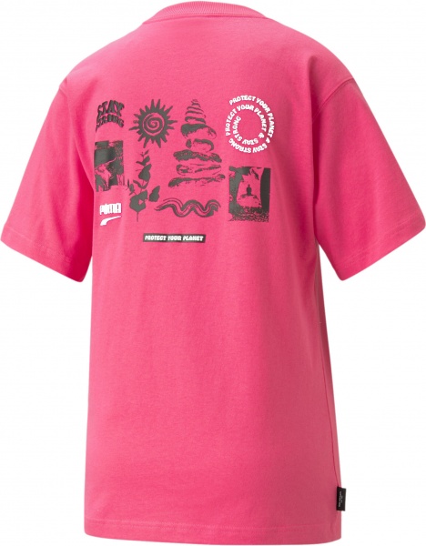 Футболка Puma DOWNTOWN RELAXED GRAPHIC TEE 53836225 р.M рожевий