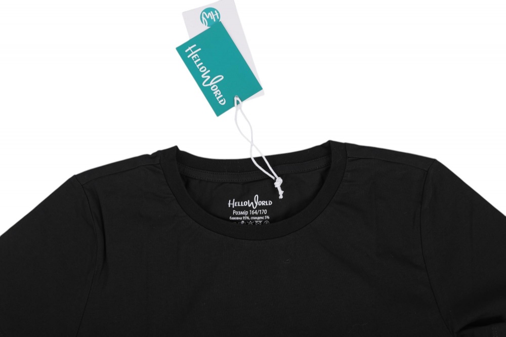 Футболка унисекс HW р.116/122 черный NULL