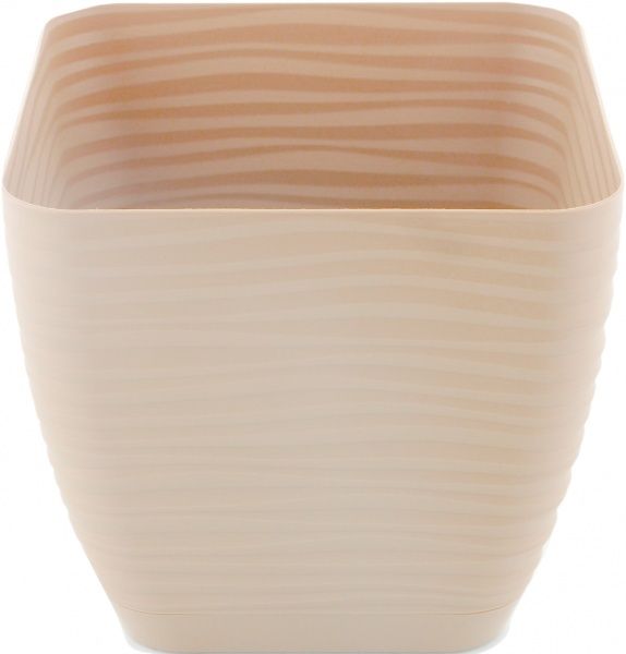 Вазон пластиковый Form Plastic Сахара мини Квадро-11 квадратный 0,8л латте 