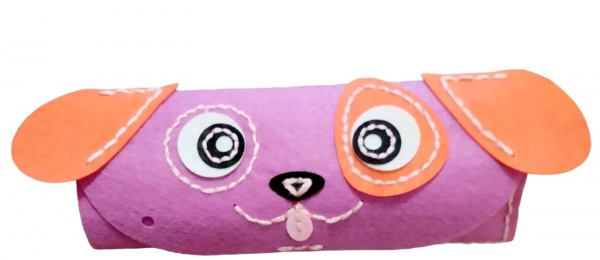 Пенал зший сам Собачка Аплі-Краплі рожевий