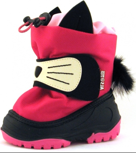 Чоботи зимові для дівчаток Alisa Line Cat розмір 22 малиновий 