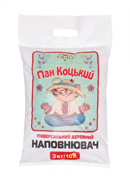 Наполнитель древесный Пан Коцький 3 кг 