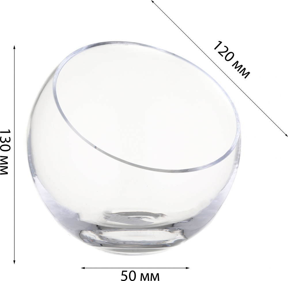 Ваза стеклянная Wrzesniak Glassworks 15-1447M 13 см прозрачная 15-1447M