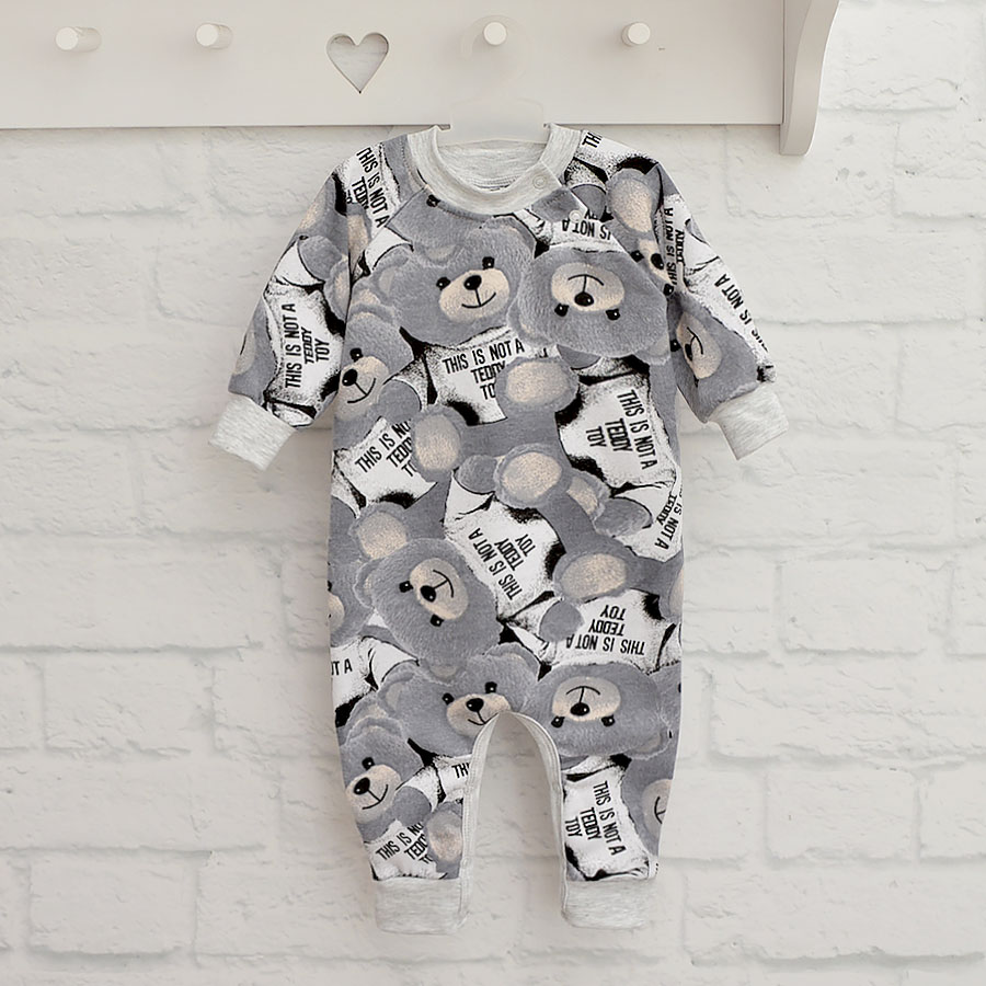 Ромпер-реглан унисекс Blanka Мишка р.62-68 серый 110846