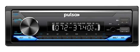 Автомагнитола PULSO RGB, USB, FM, RCA, LCD (P110311)