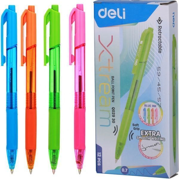 Ручка кулькова Deli EQ02930 Xtream 0,7 мм помаранчевий 
