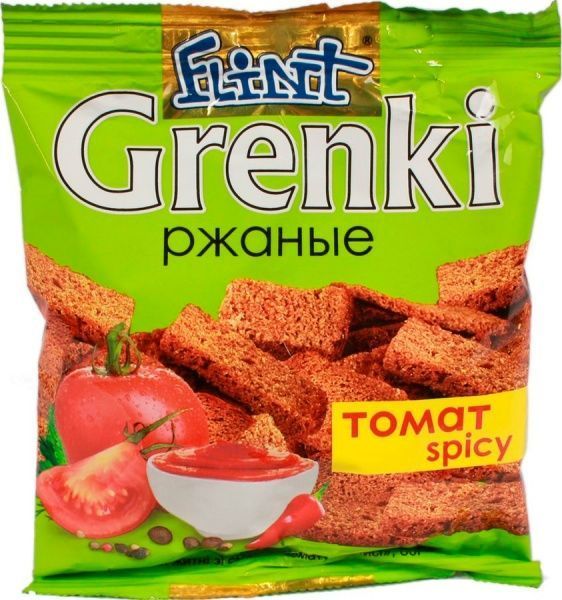 Сухарики Flint ржаные со вкусом острого томата 80 г 