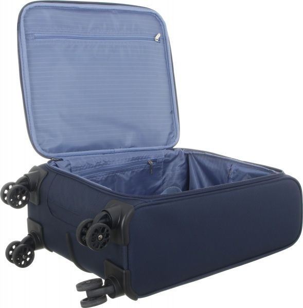 Чемодан UP! (Underprice) N1118 46x36,5x15,5 см синий с принтом 