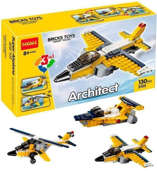 Конструктор Decool Повітряний транспорт 3в1 3105