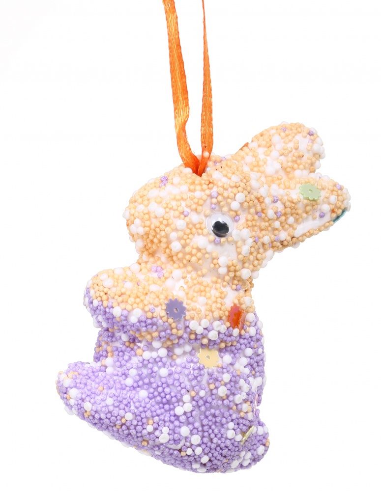 Декоративная подвеска Зайчонок 6 см CX18-037 в ассортименте