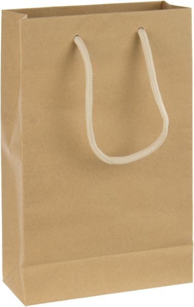 Пакет бумажный Авана 16x7x24 коричневый, крафт