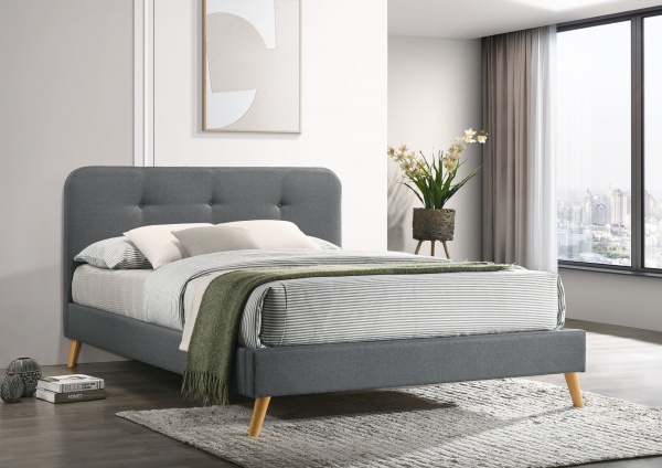 Кровать Аврора 320-2 160x200 см серый 