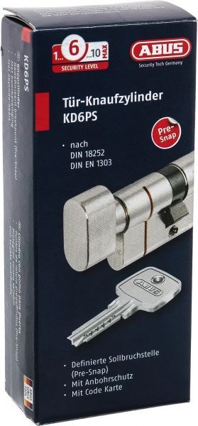 Цилиндр Abus KD6PS 30x30 ключ-вороток 60 мм матовая латунь