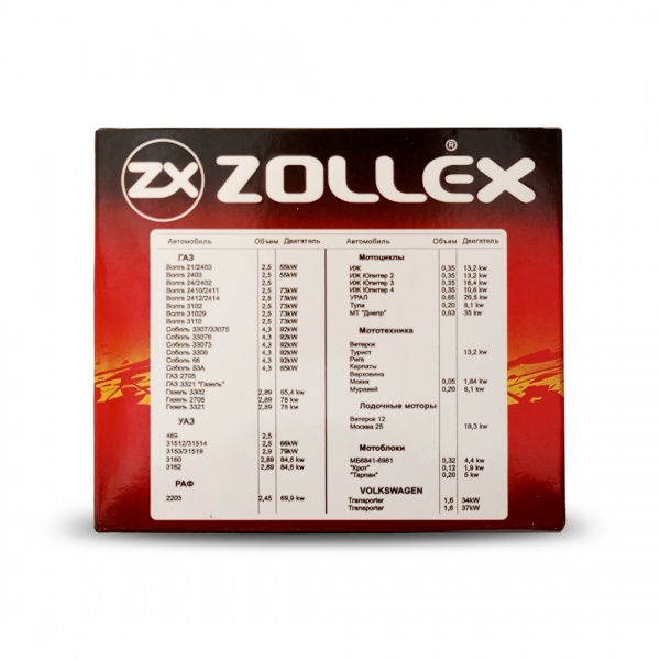 Набор свечей Zollex ГАЗ ZL-6L